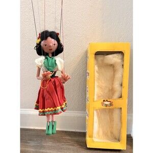 Pelham Puppets Gypsy Vintage SS 1960s Original Box RARE Marionette EUC